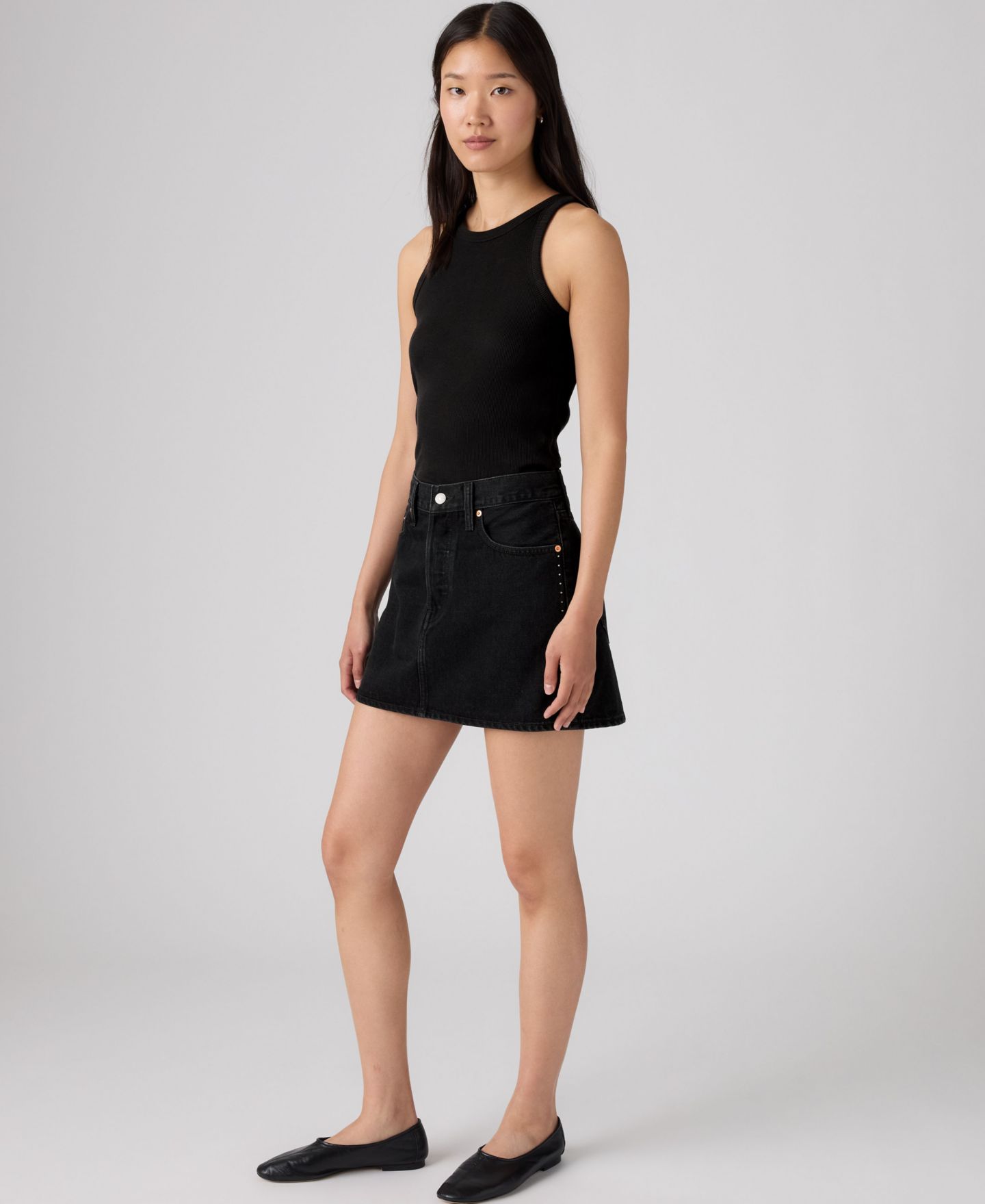 Женская юбка Levi's Icon High-Waisted Mini Denim Skirt, цвет: Dizzy Dazzle Skirt — фото 4