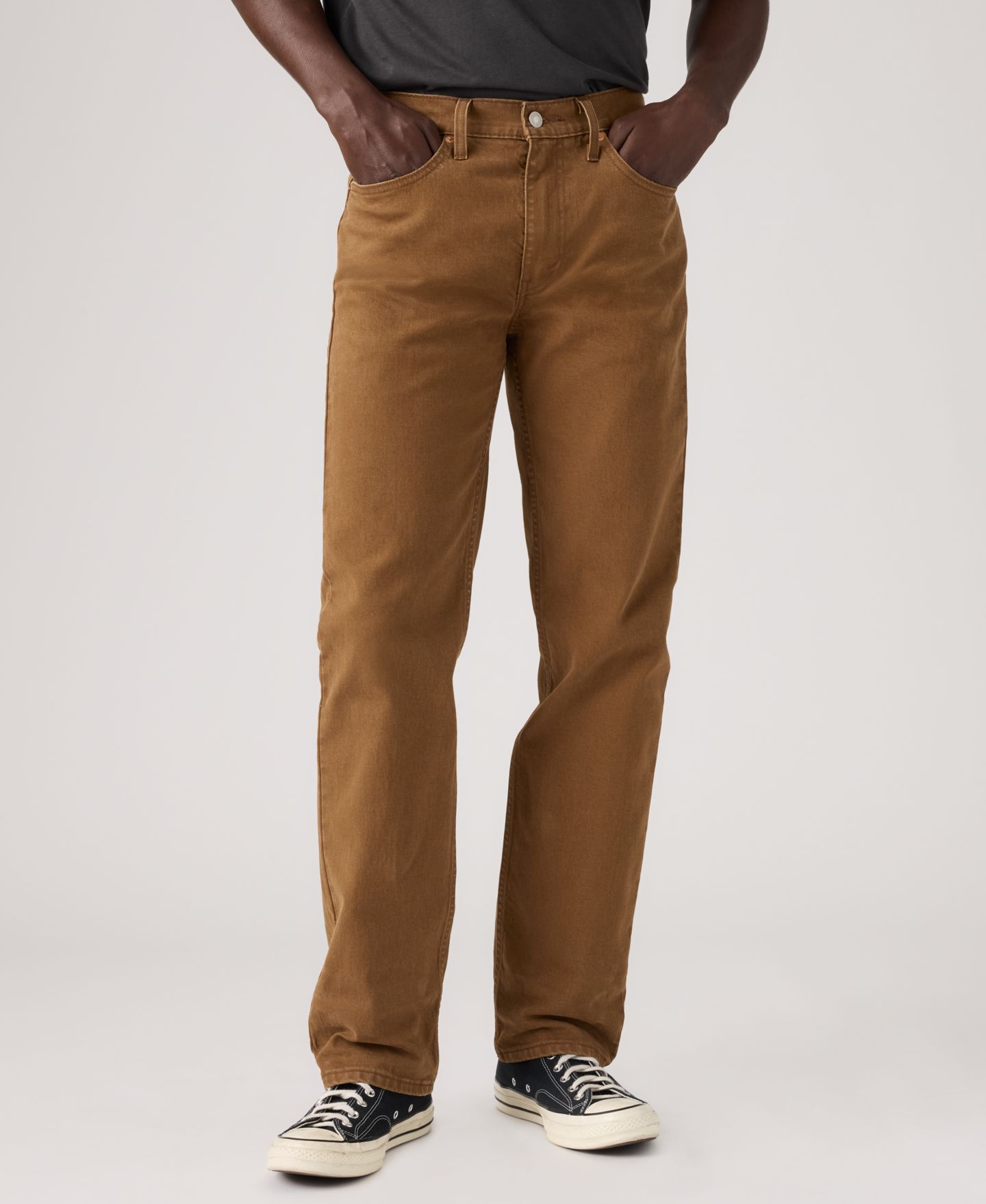 Мужские джинсы Levi's 514 Straight-Leg Stretch, цвет: Коричневый — фото 4