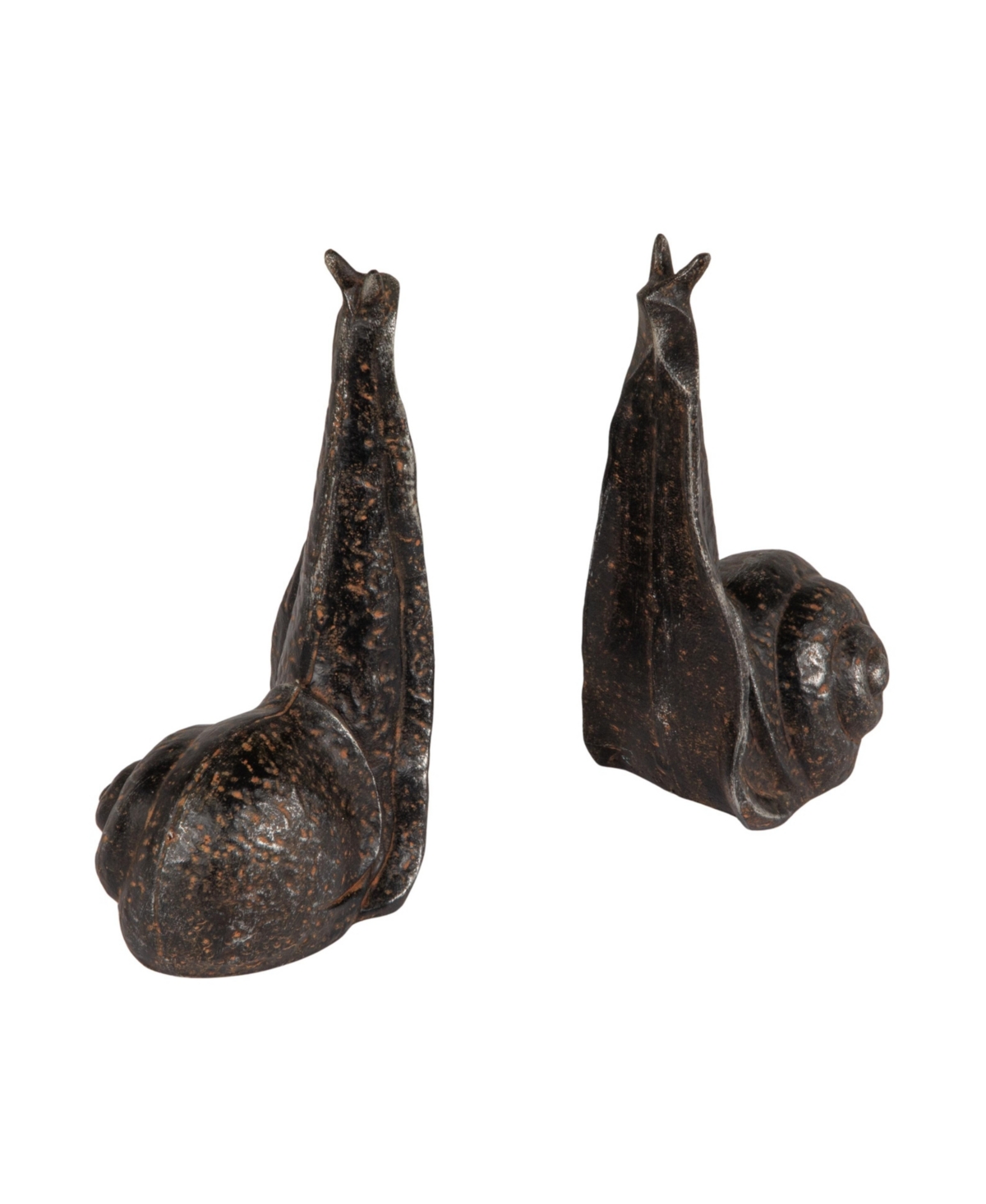 Storied Home Decorative Distressed Cast Iron Snail Bookends