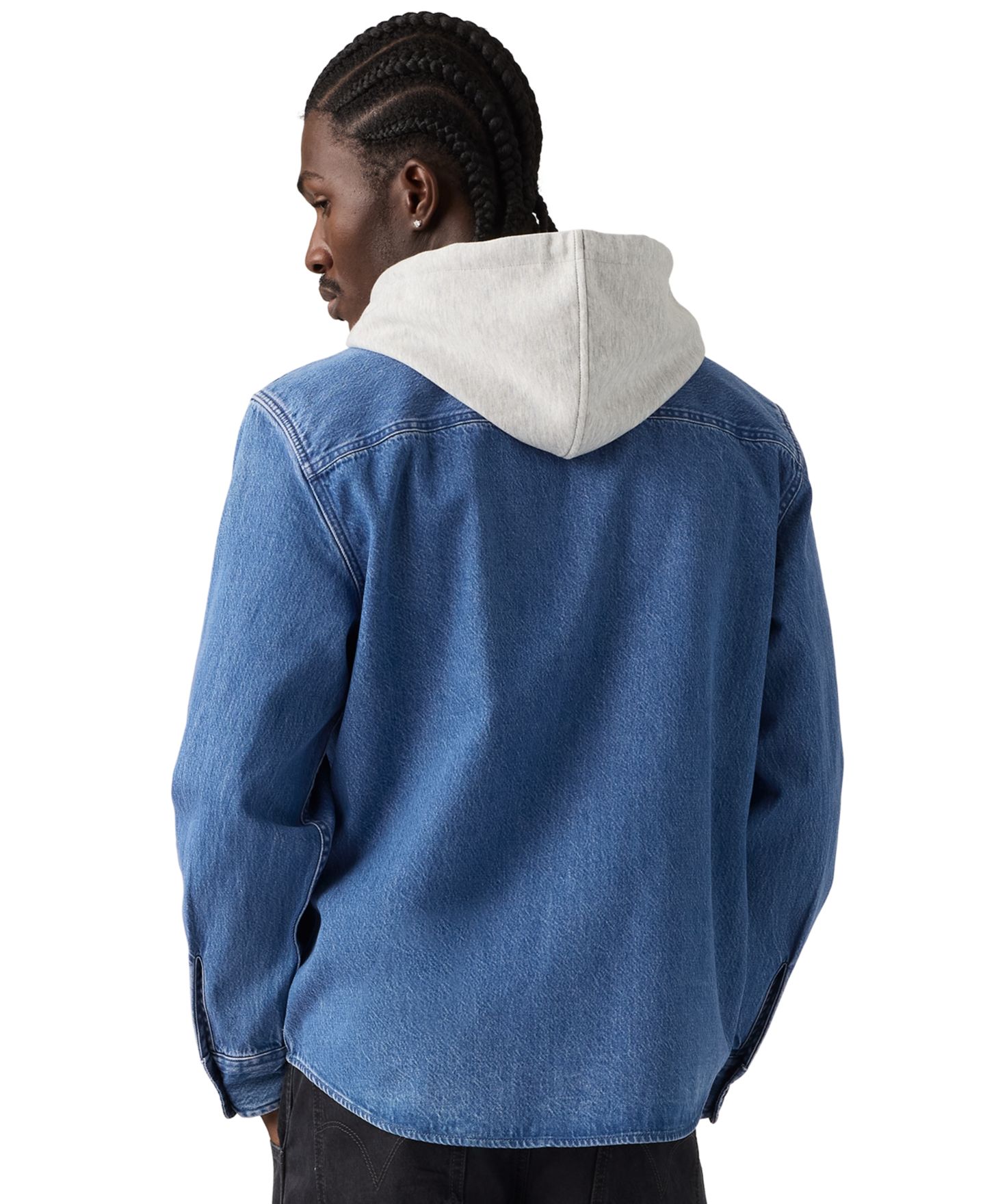 Мужская рубашка Levi's Classic Hooded Worker Plaid Long-Sleeve, цвет: Средняя варка — фото 4