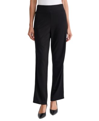 Petite Velvet Side Stripe Pull-On Pants