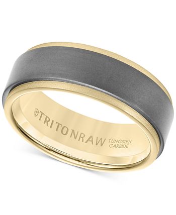 Triton - Men's Band in Tungsten and 18k White, Yellow or Rose Gold