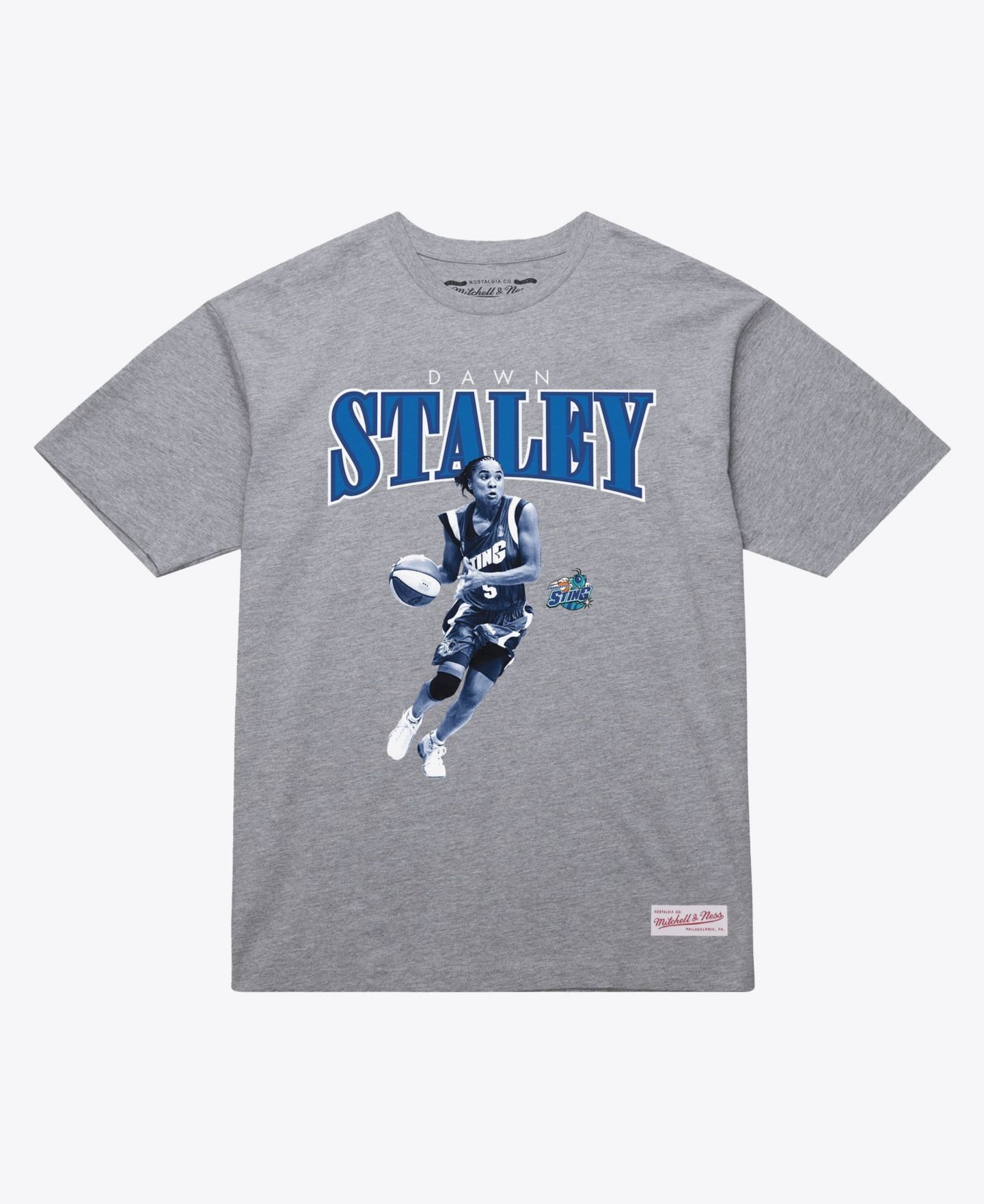 Футболка Mitchell & Ness Dawn Staley Heather Gray Charlotte Sting Player Boyfriend - Court Origins — фото 4