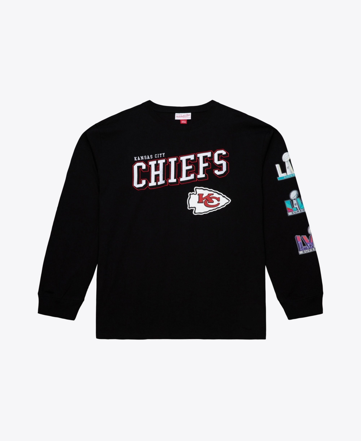 Mitchell & Ness Men's Big & Tall Kansas City Chiefs Training Camp Long-Sleeve Crewneck Graphic T-Shirt - Black