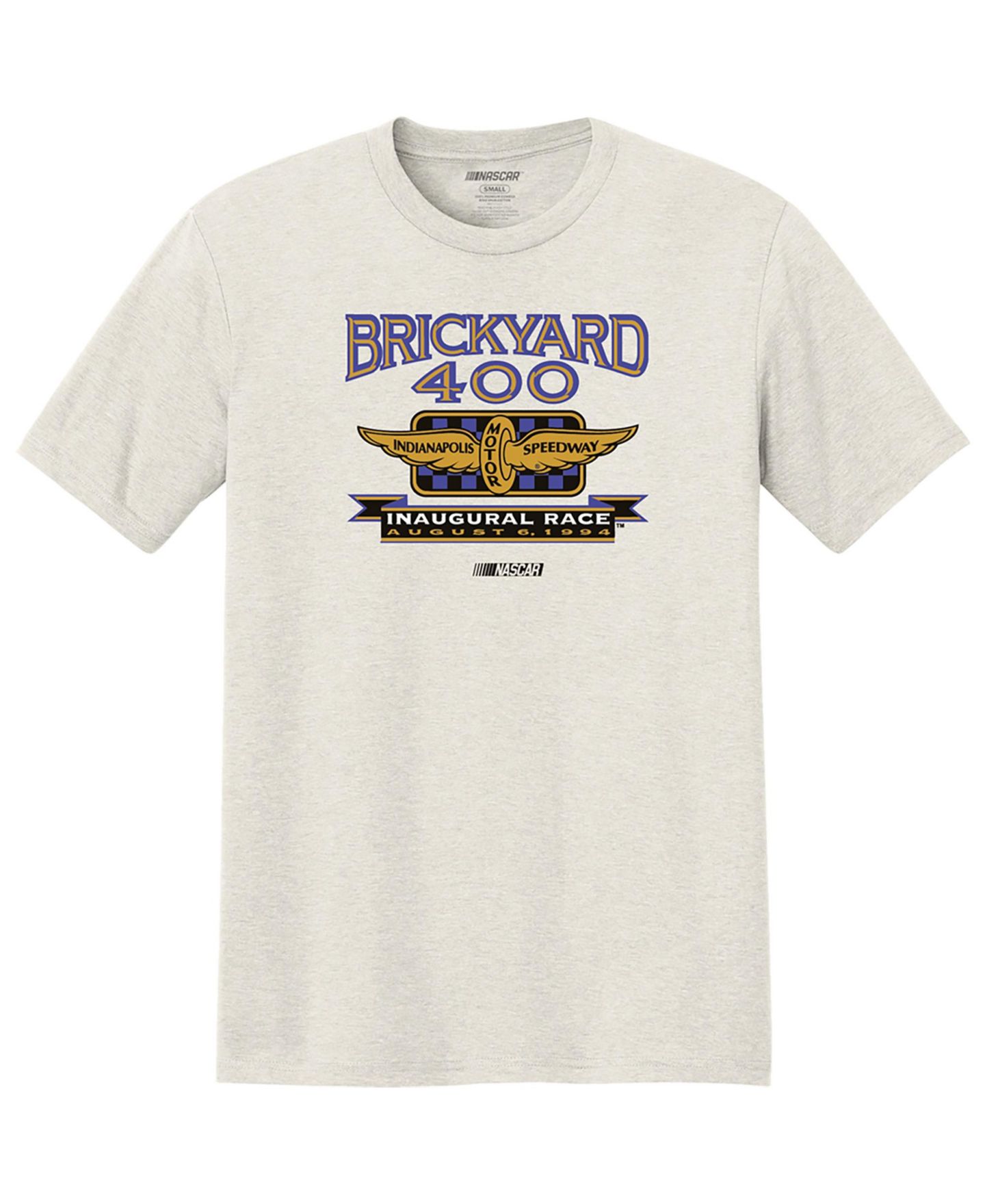 Мужская футболка Classic Ink Tan NASCAR Inaugural Brickyard 400 Logo — фото 1
