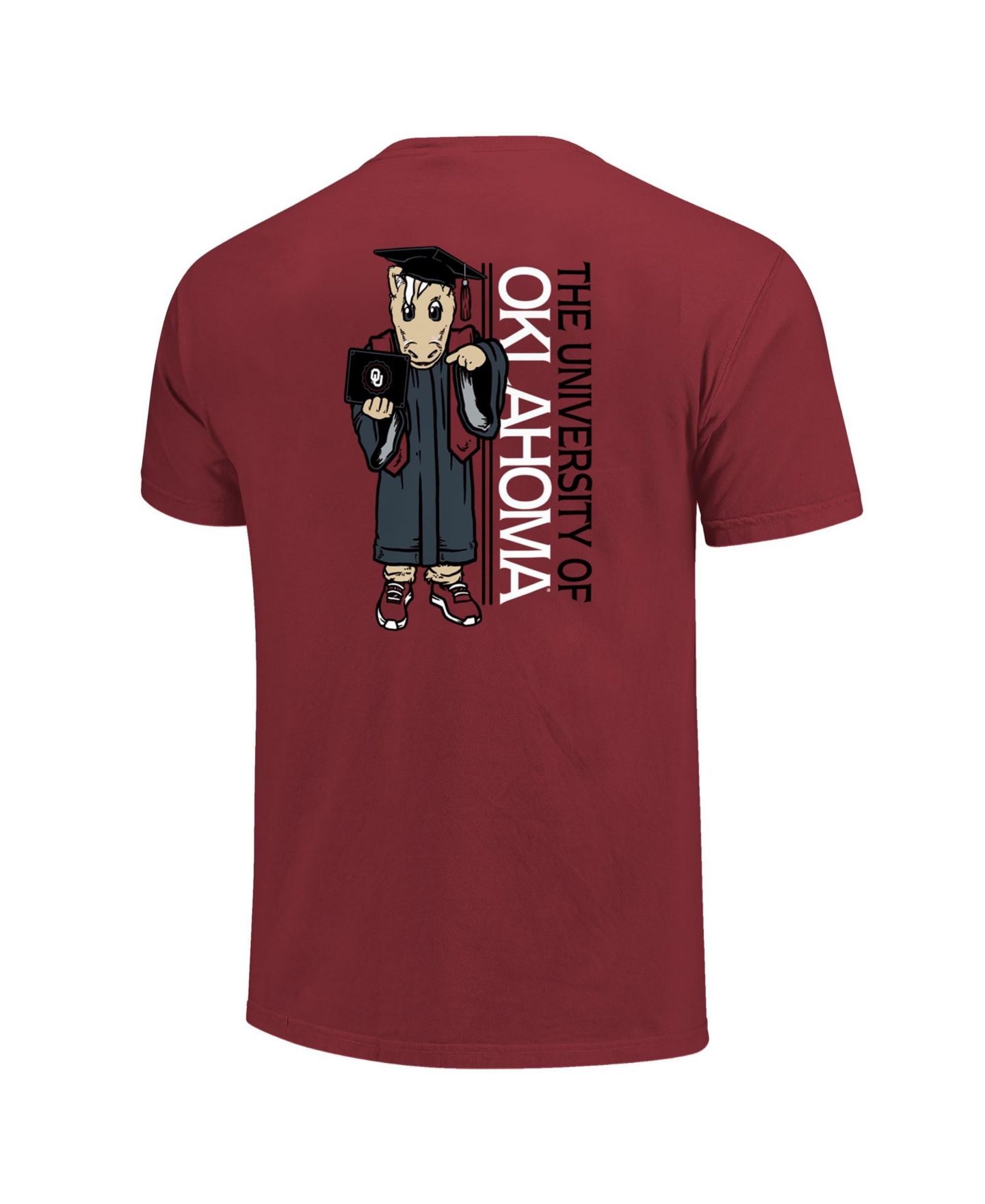 Мужская футболка Image One Crimson Oklahoma Sooners Mascot Grad Achievement Unlocked — фото 3