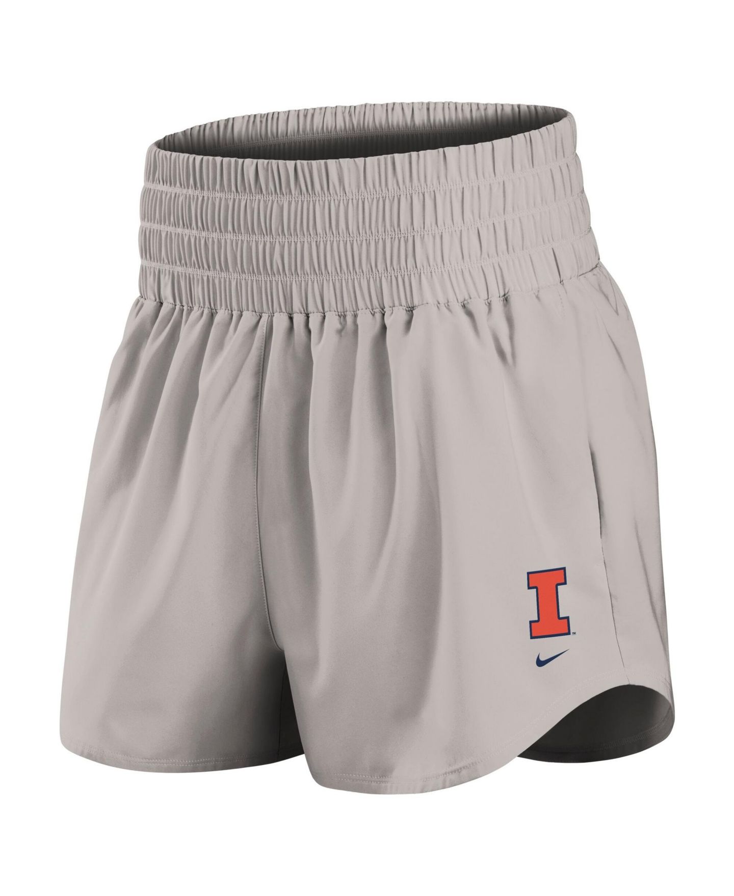 Женские шорты Nike Gray Illinois Fighting Illini Ultra Dri-FIT High-Rise — фото 1