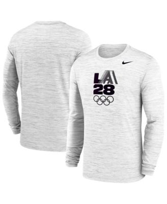 Men's Heather Gray LA28 Summer Olympics Team Issue Velocity Dri-FIT Long Sleeve T-Shirt