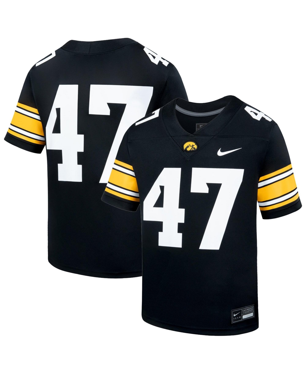 Nike Boys' 4-20 Io Replica V-Neck Short-Sleeve Dri-fit Jersey - Black