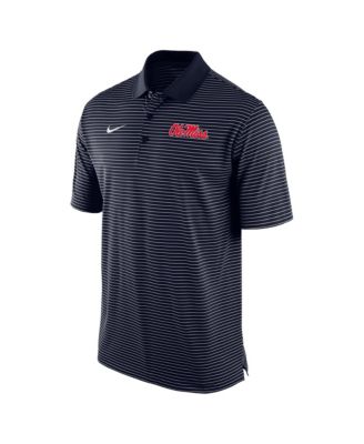 Men's Navy Ole Miss Rebels Dri-FIT Tour Stripe Polo