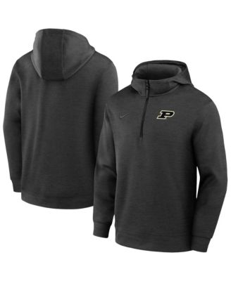 Men's Black Purdue Boilermakers Coaches Dri-FIT Half-Zip Hoodie