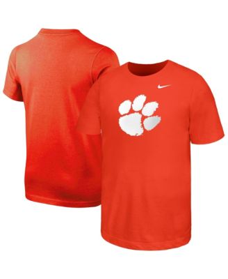 Big Boys and Girls Orange Clemson Tigers Logo T-Shirt