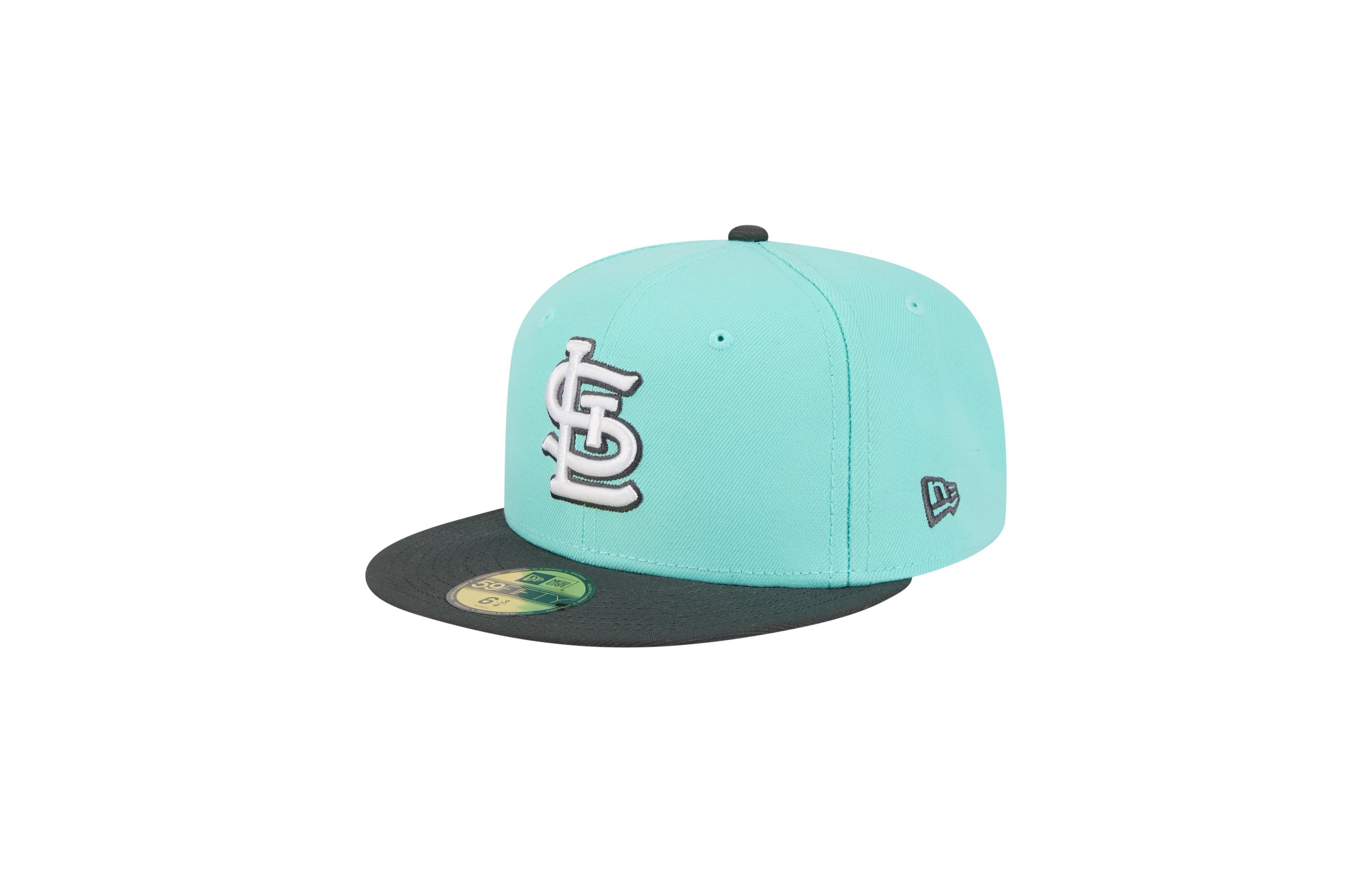 New Era Men's Turquoise/Charcoal St. Louis Cardinals Two-Tone Color Pack 59FIFTY Fitted Hat