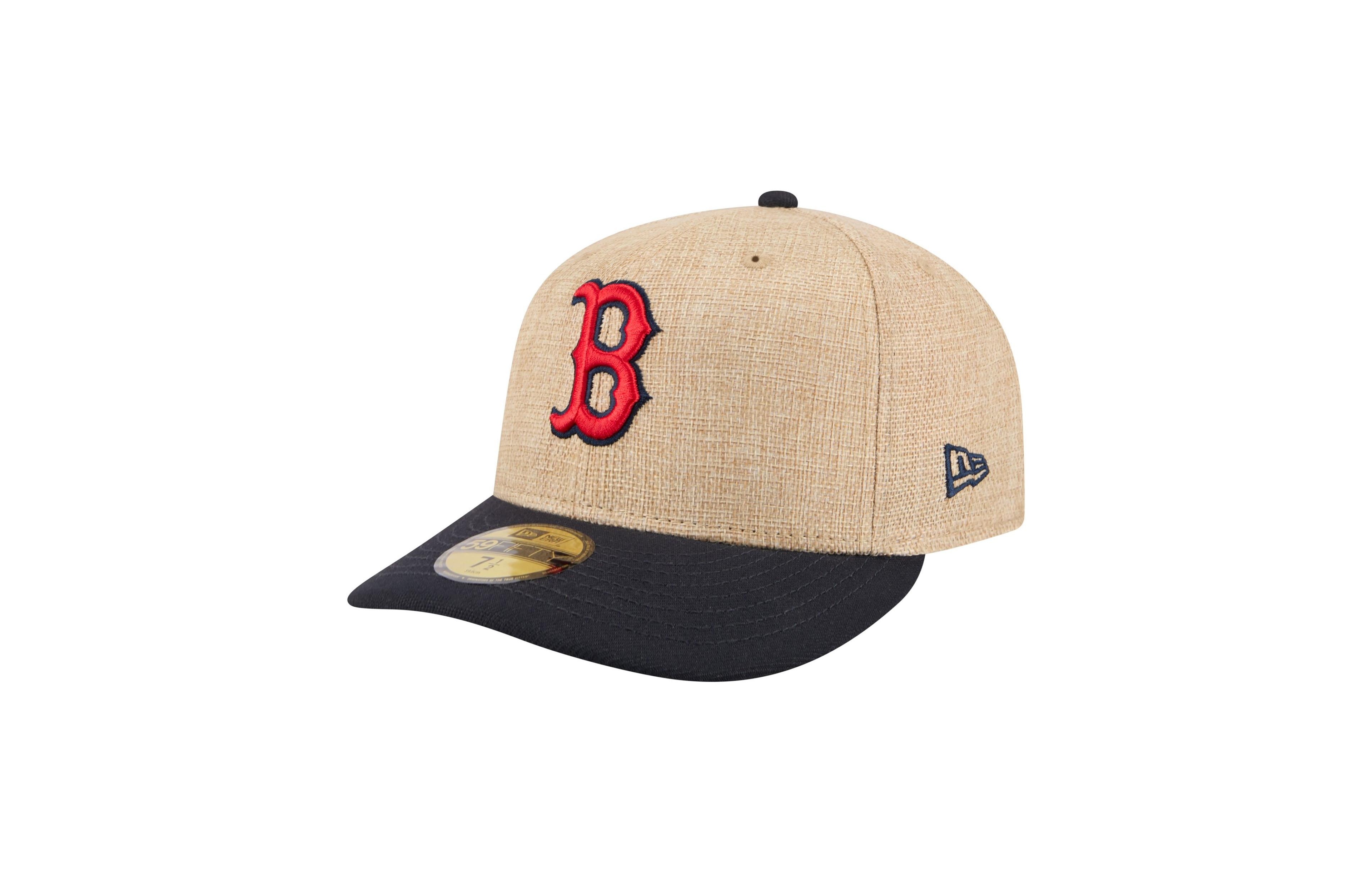 New Era Men's Natural/Navy Boston Red Sox Twine 59FIFTY Fitted Hat
