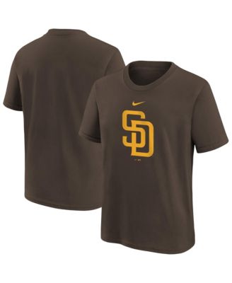 Big Boys and Girls  Brown San Diego Padres Large Logo T-Shirt