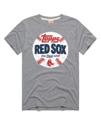 Men's  Gray Boston Red Sox MLB x Topps Baseball The Real One Tri-Blend T-Shirt