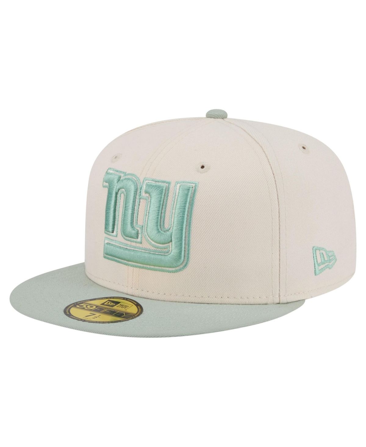 New Era Men's Cream/Light Green New York Giants Color Pack 59FIFTY Fitted Hat - Cream