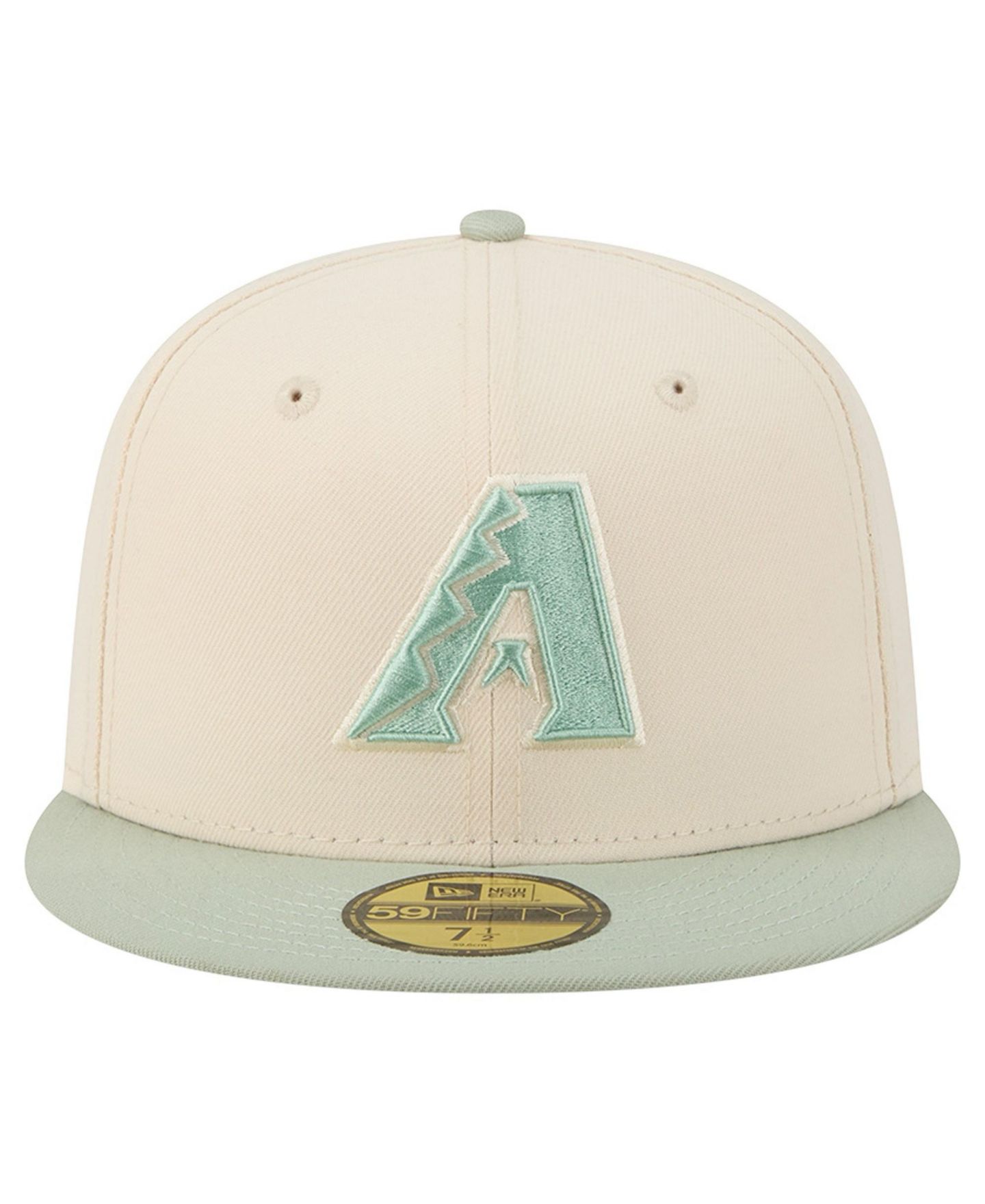 Мужские головные уборы New Era Cream/Green Arizona Diamondbacks Color Pack 59FIFTY Fitted Hat — фото 2