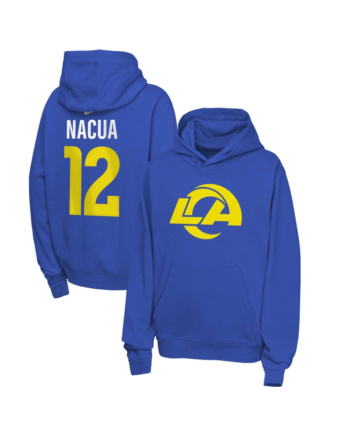 Nike Boys' and Girls' Los Angeles Rams Puka Nacua Club Long-Sleeve Hoodie