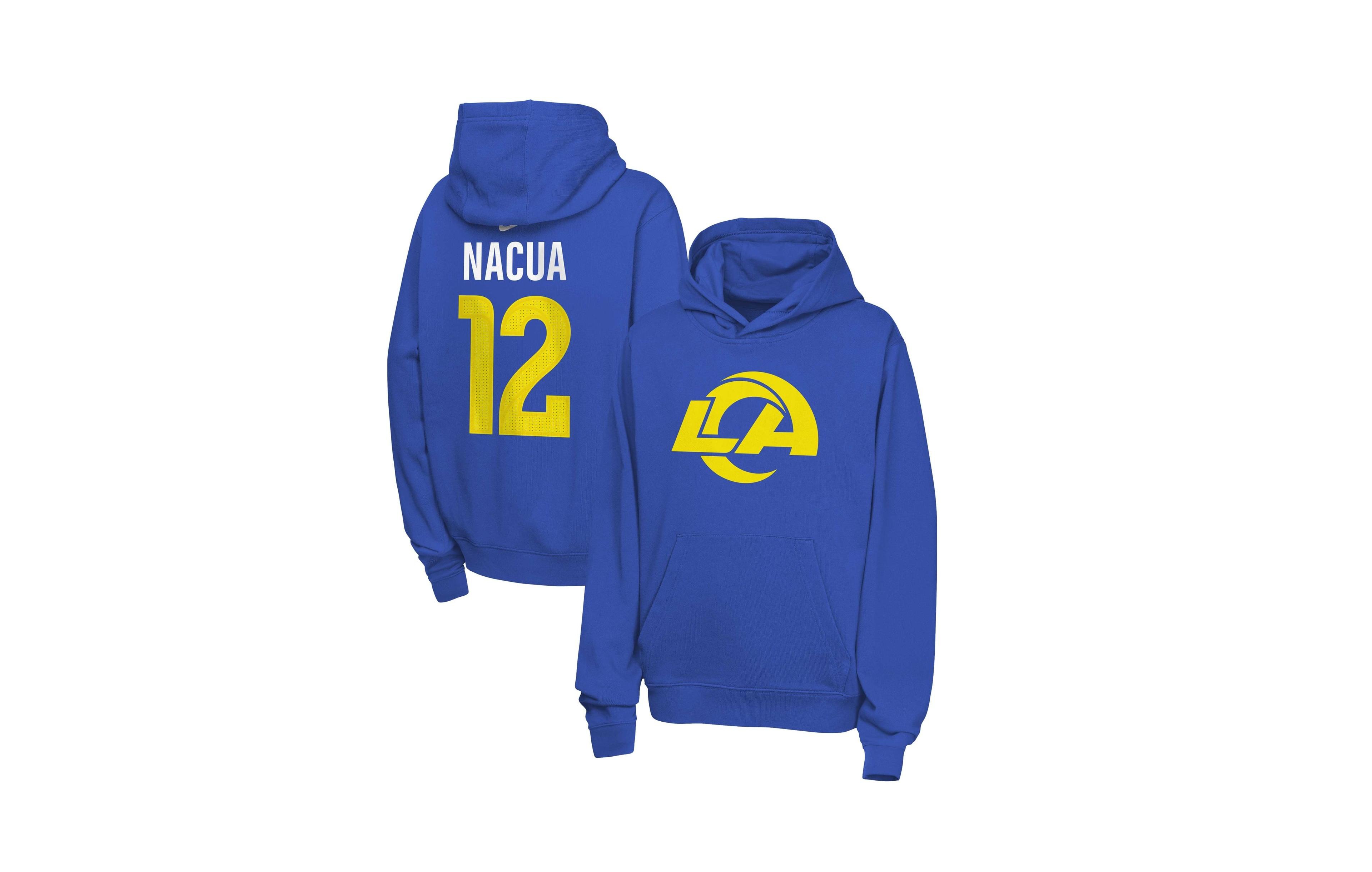 Nike Boys' and Girls' Los Angeles Rams Puka Nacua Club Long-Sleeve Hoodie