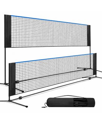 Adjustable Height Badminton Net Portable Quick Setup Multi Sport With Ground Stakes