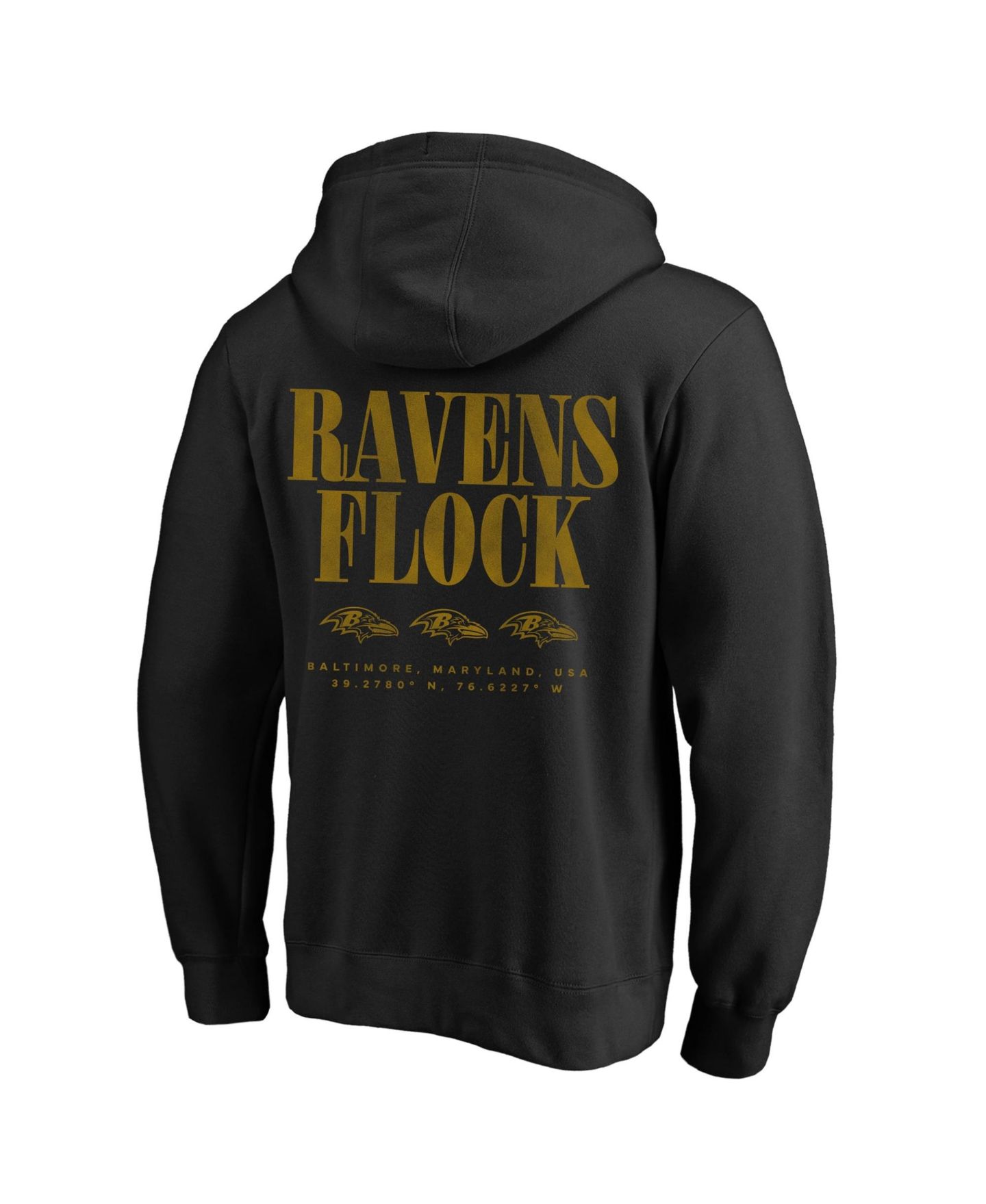 Мужское худи Fanatics Black Baltimore Ravens Big & Tall Relaxed Intense Rivalry — фото 3