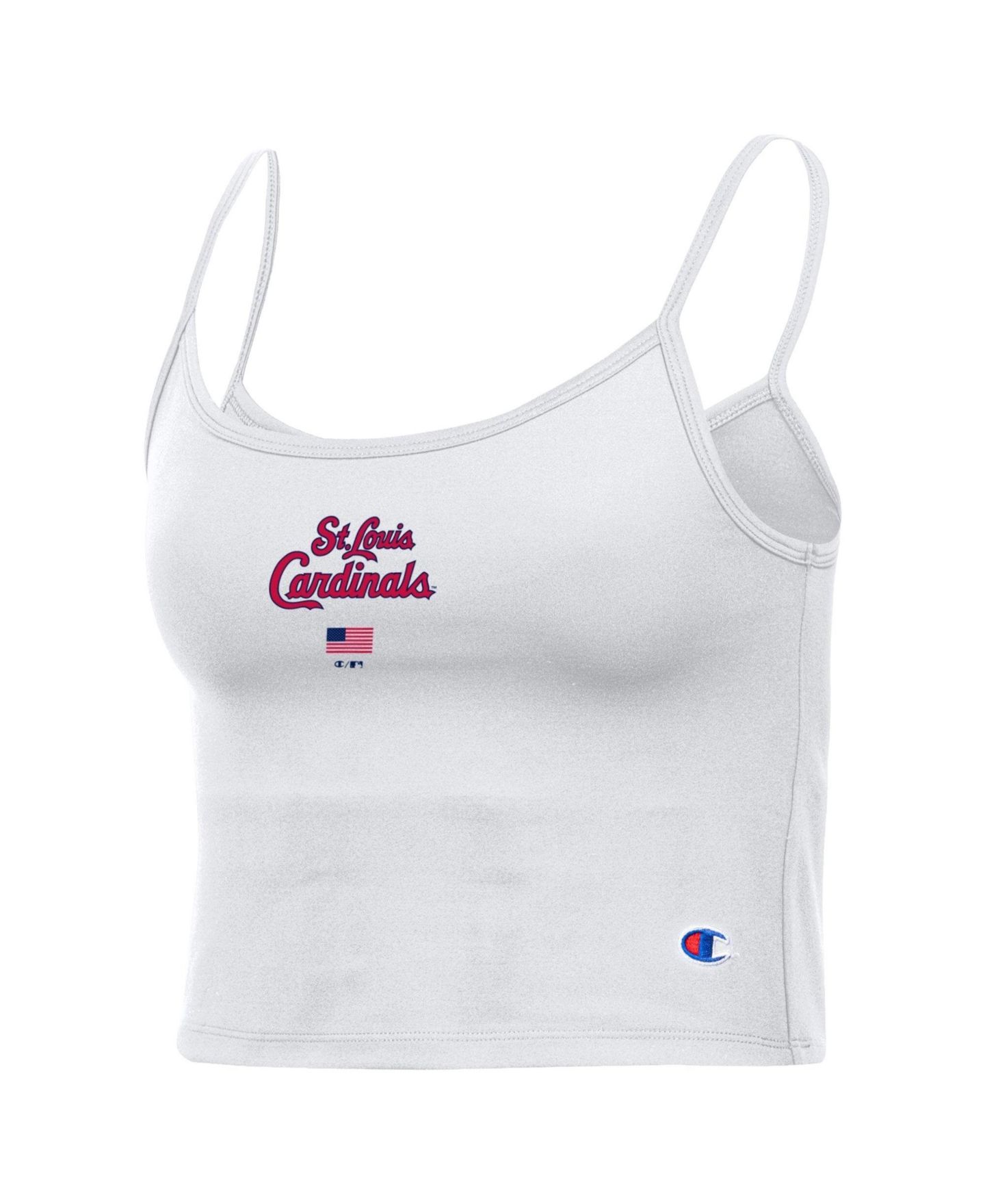 Женский топ Champion White St. Louis Cardinals America Scoop — фото 2