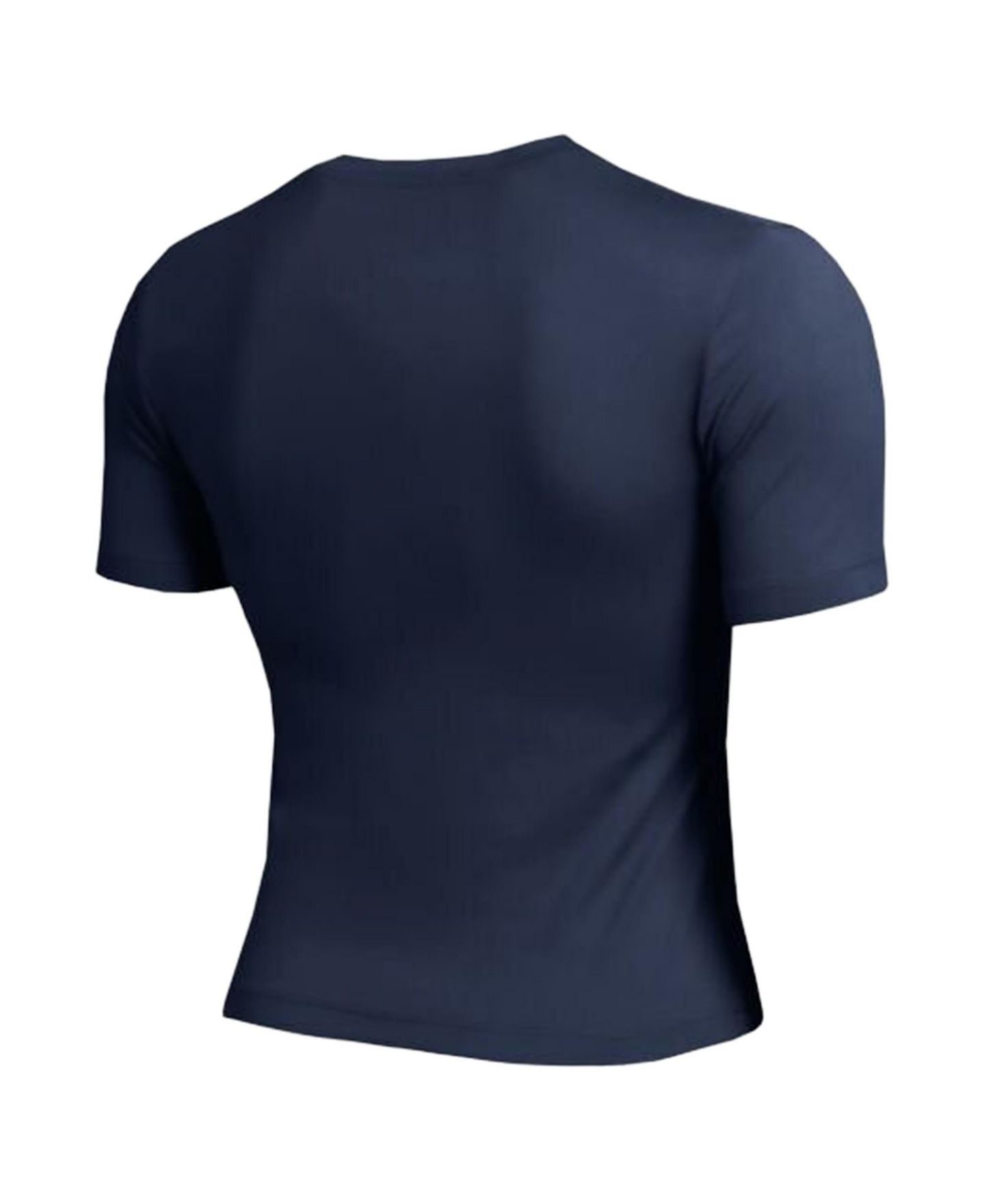 Женская футболка Champion Navy Philadelphia 76ers Soft Touch Fitted Cropped — фото 3