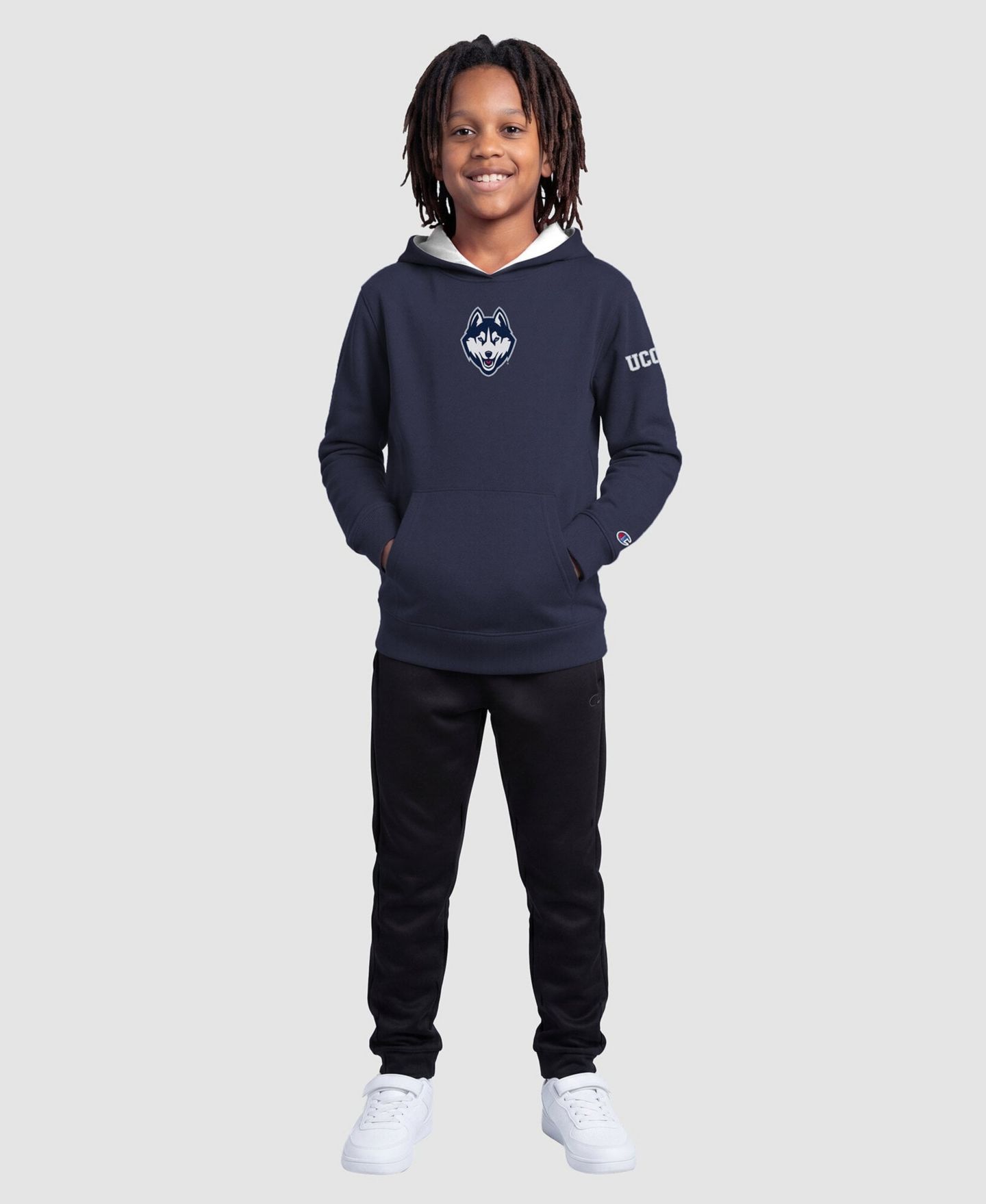 Детское худи Champion Navy UConn Huskies Fleece — фото 3