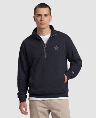 Men's  Navy Dallas Cowboys Quarter-Zip Pullover