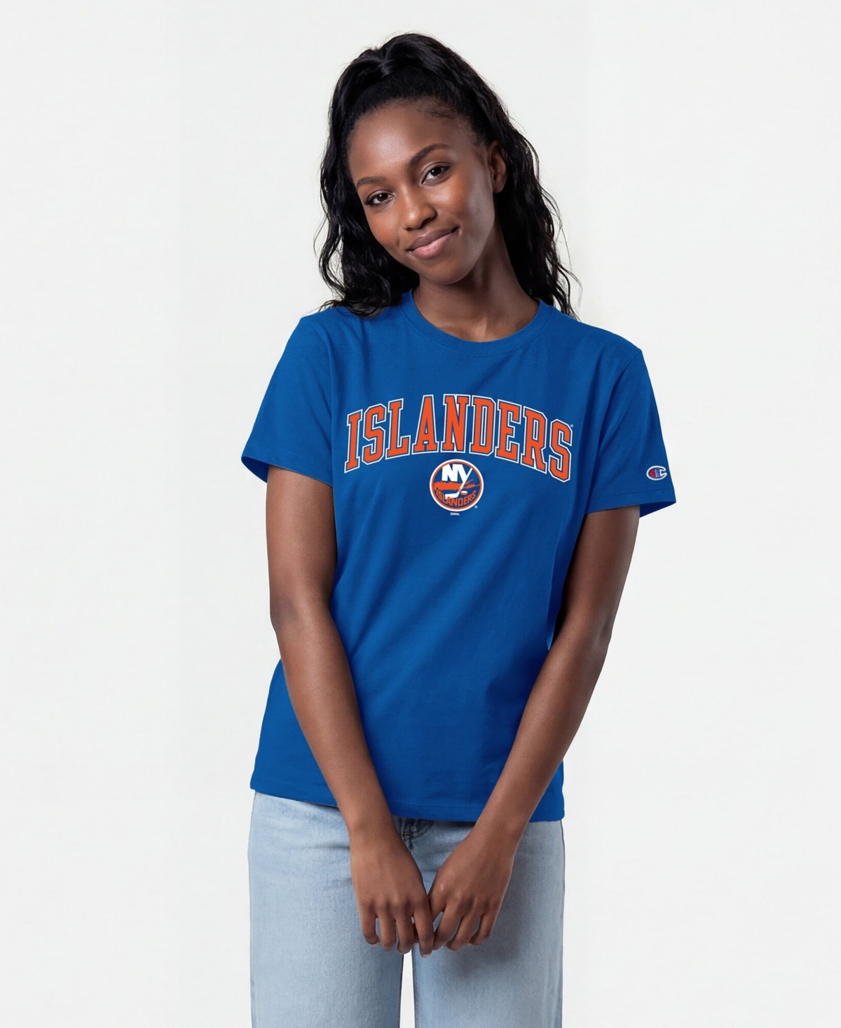 Champion Women's New York Islanders Screen Print T-Shirt