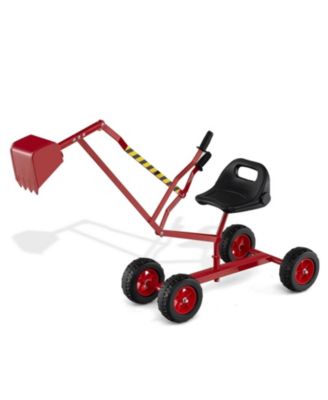 Metal Sand Digger Ride-On Toy with Swivel Seat and Adjustable Arms, Ages 3+