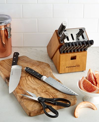 calphalon classic self sharpening 15 pc.cutlery set with sharpin technolog
