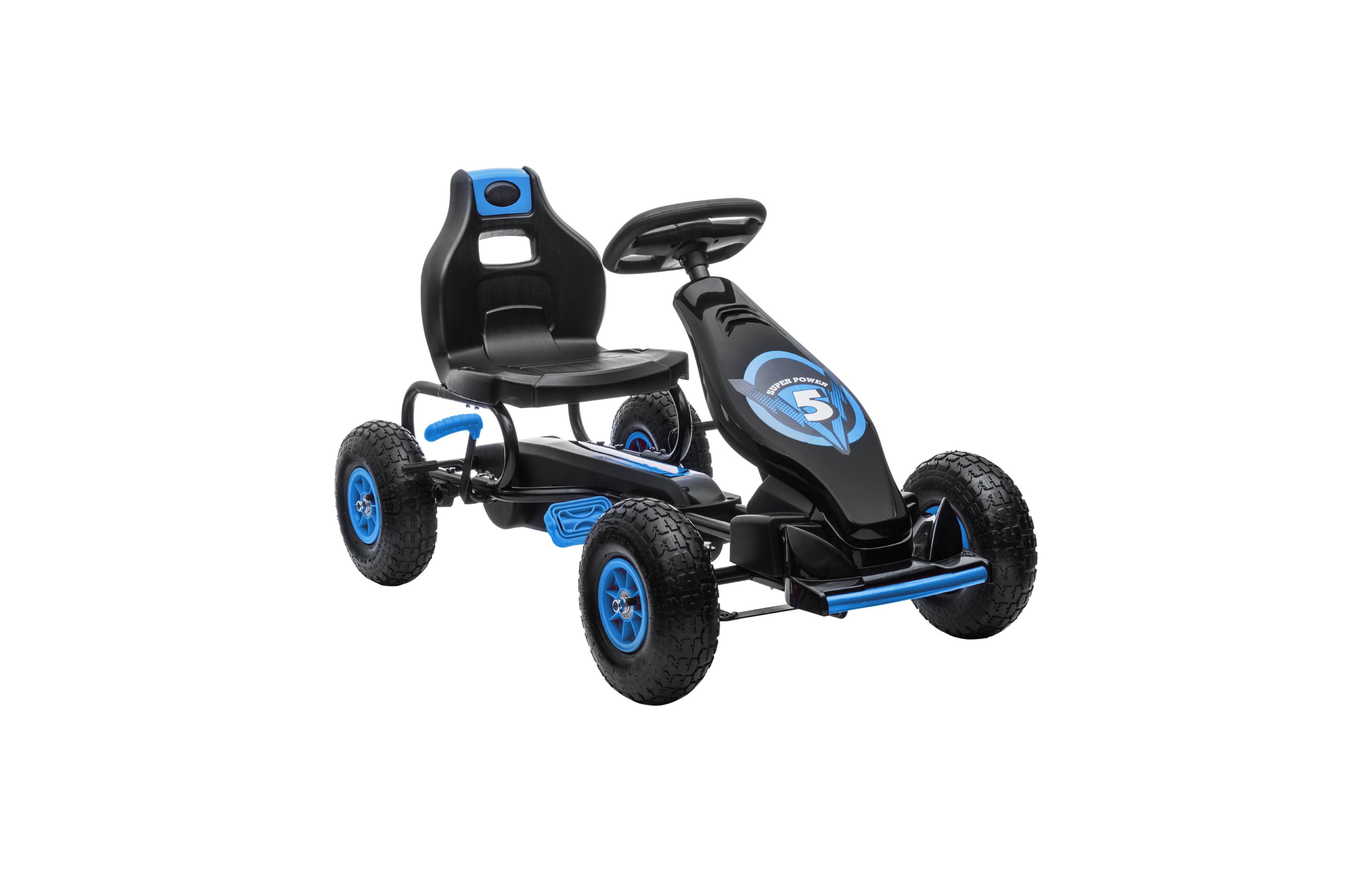 Sevorley Kids Steel Go-Kart with Adjustable Seat, Ages 5-12