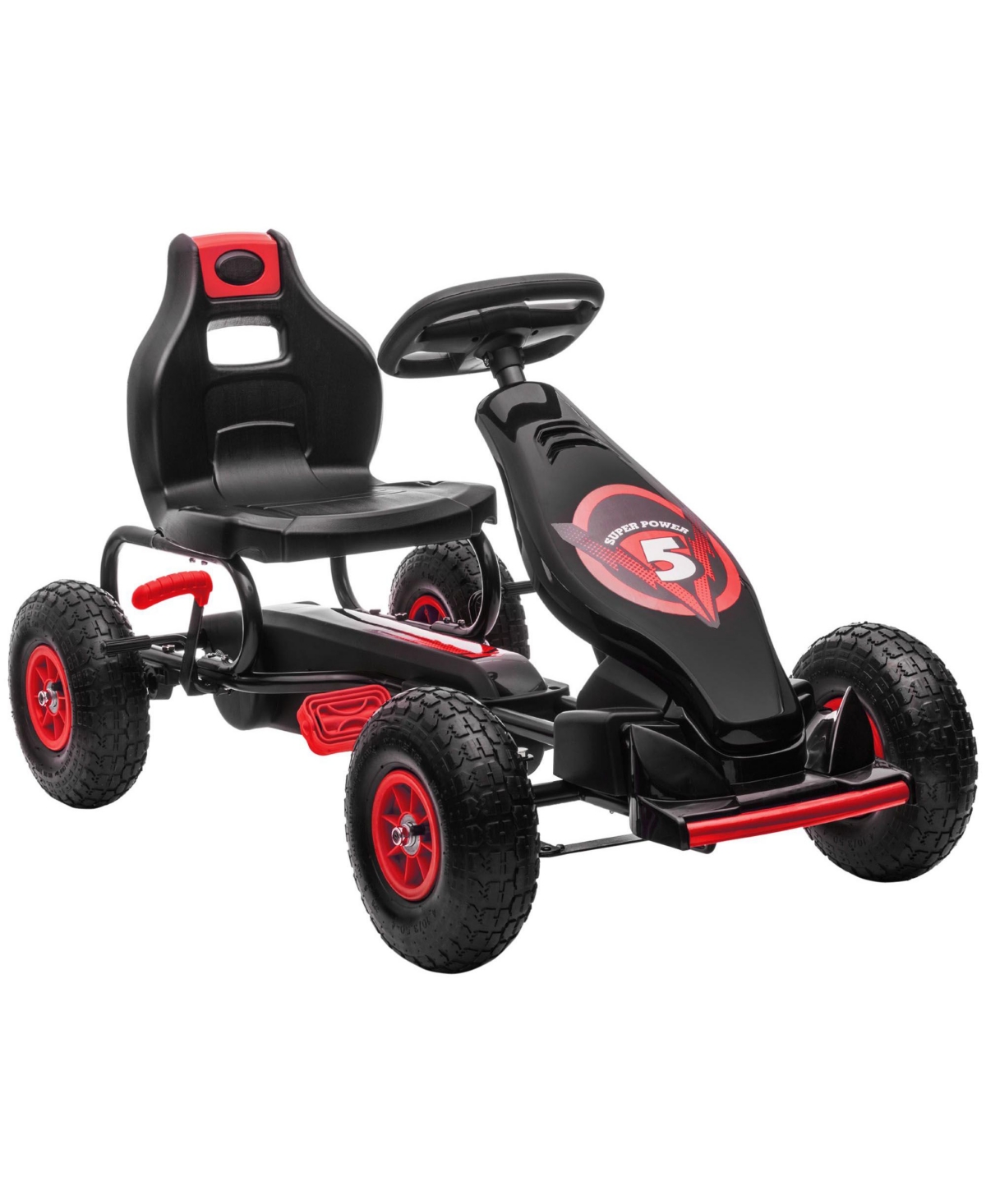 Sevorley Go-Kart with Adjustable Seat, Steel, Ages 5-12