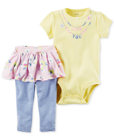 Carter's 2-Pc. Love You Bodysuit & Tutu Leggings Set, Baby Girls (0-24 months)