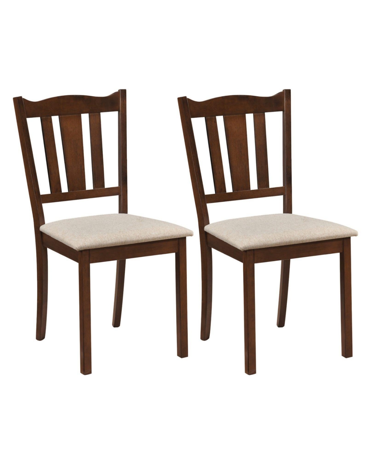 Sugift 2-Piece Dining Chair Set with Ventilated Hollow Back