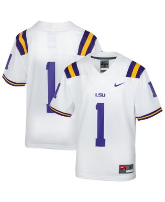 Preschool White LSU Tigers Replica Football Jersey