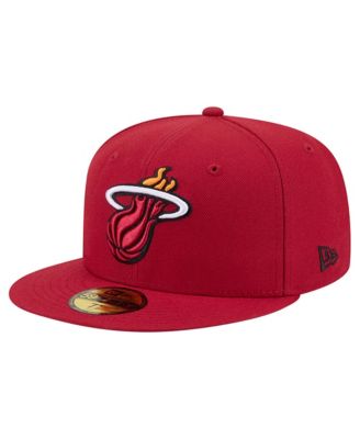 Men's  Red Miami Heat Team 59FIFTY Fitted Hat
