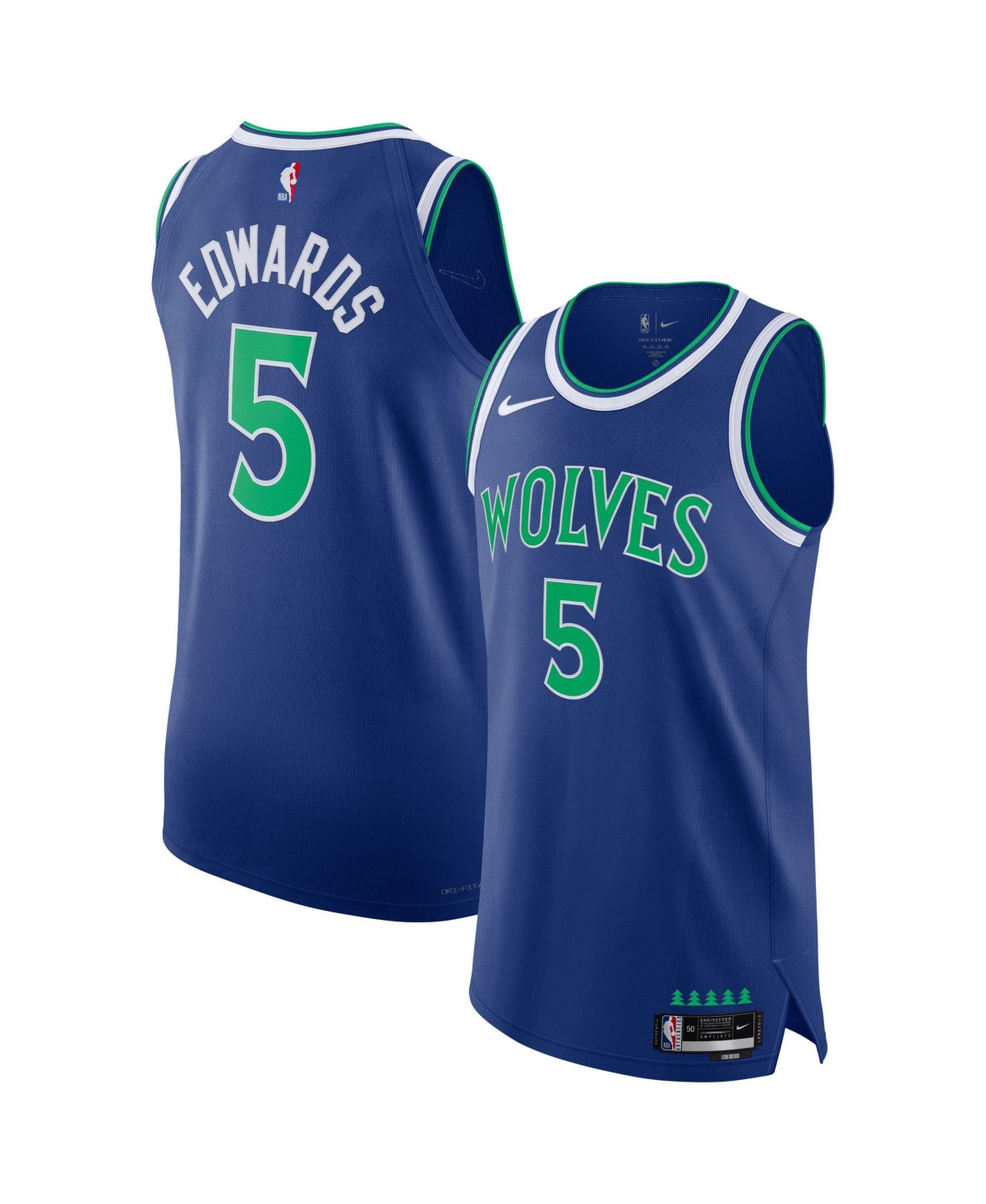 Nike Men's Anthony Edwards Blue Minnesota Timberwolves Authentic Icon Edition Jersey