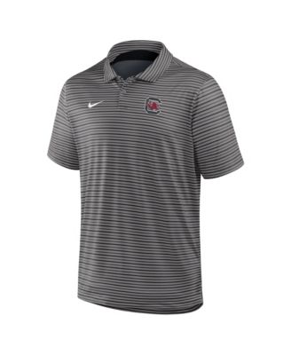 Men's Gray South Carolina Gamecocks Coaches Dri-FIT Tour Stripe Polo