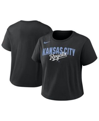 Women's Black Kansas City Royals Mod Cropped T-Shirt