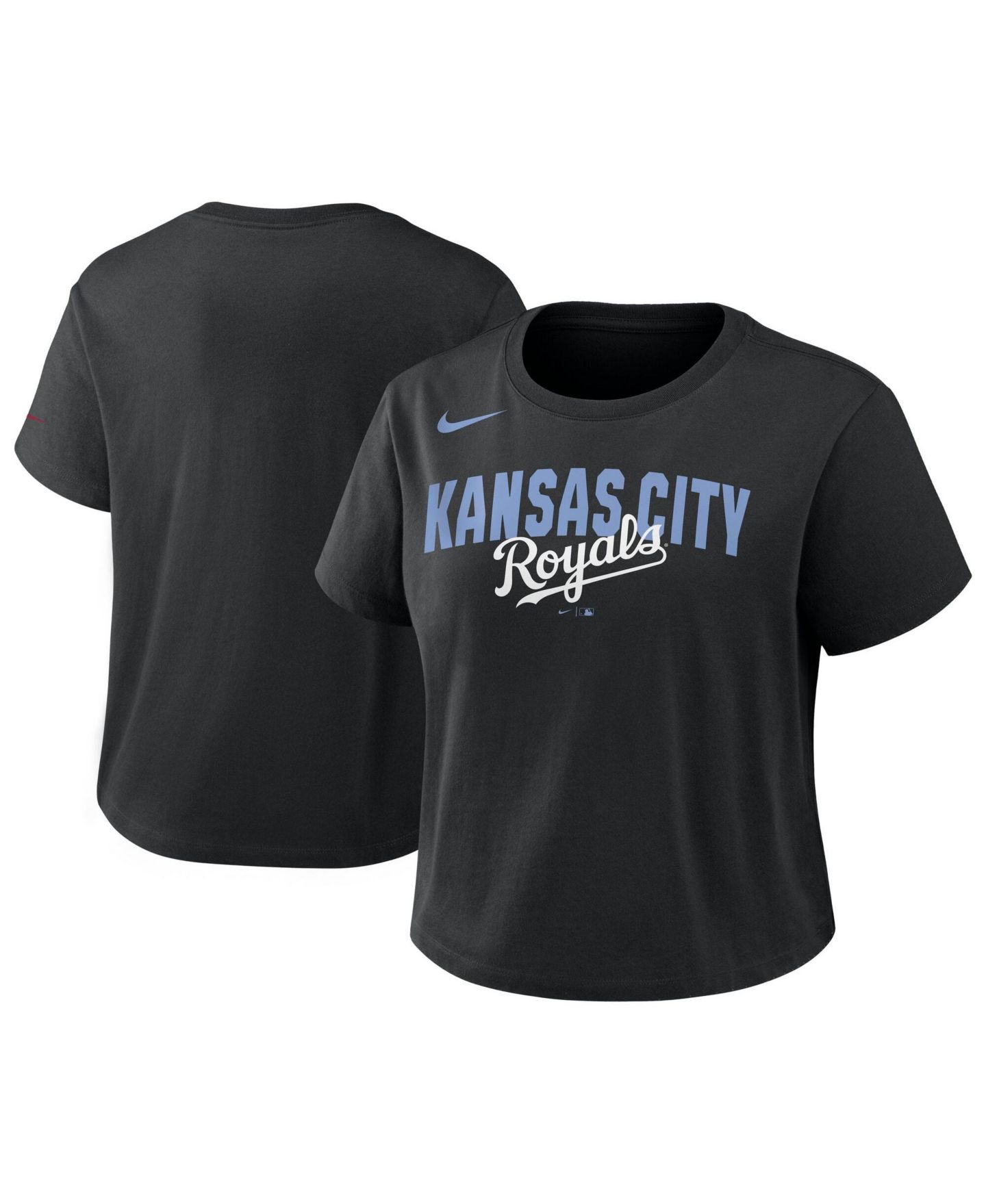 Женская футболка Nike Black Kansas City Royals Mod Cropped — фото 1