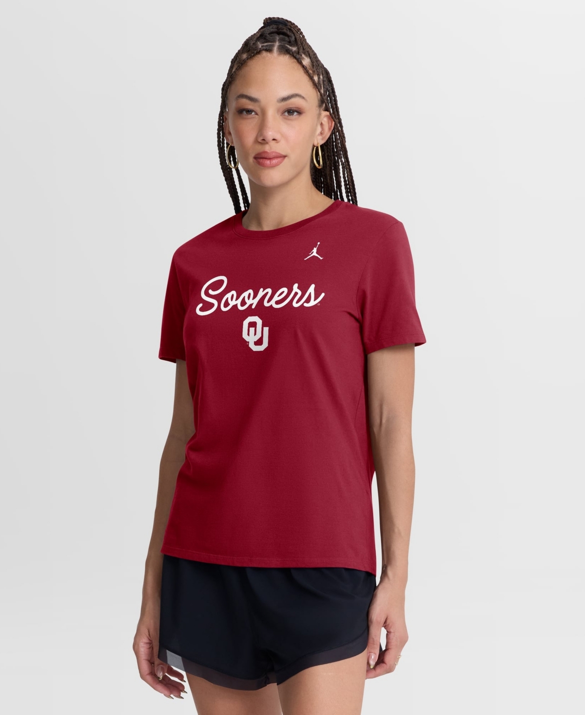 Jordan Women's Crimson Oklahoma Sooners Script Mantra Logo T-Shirt