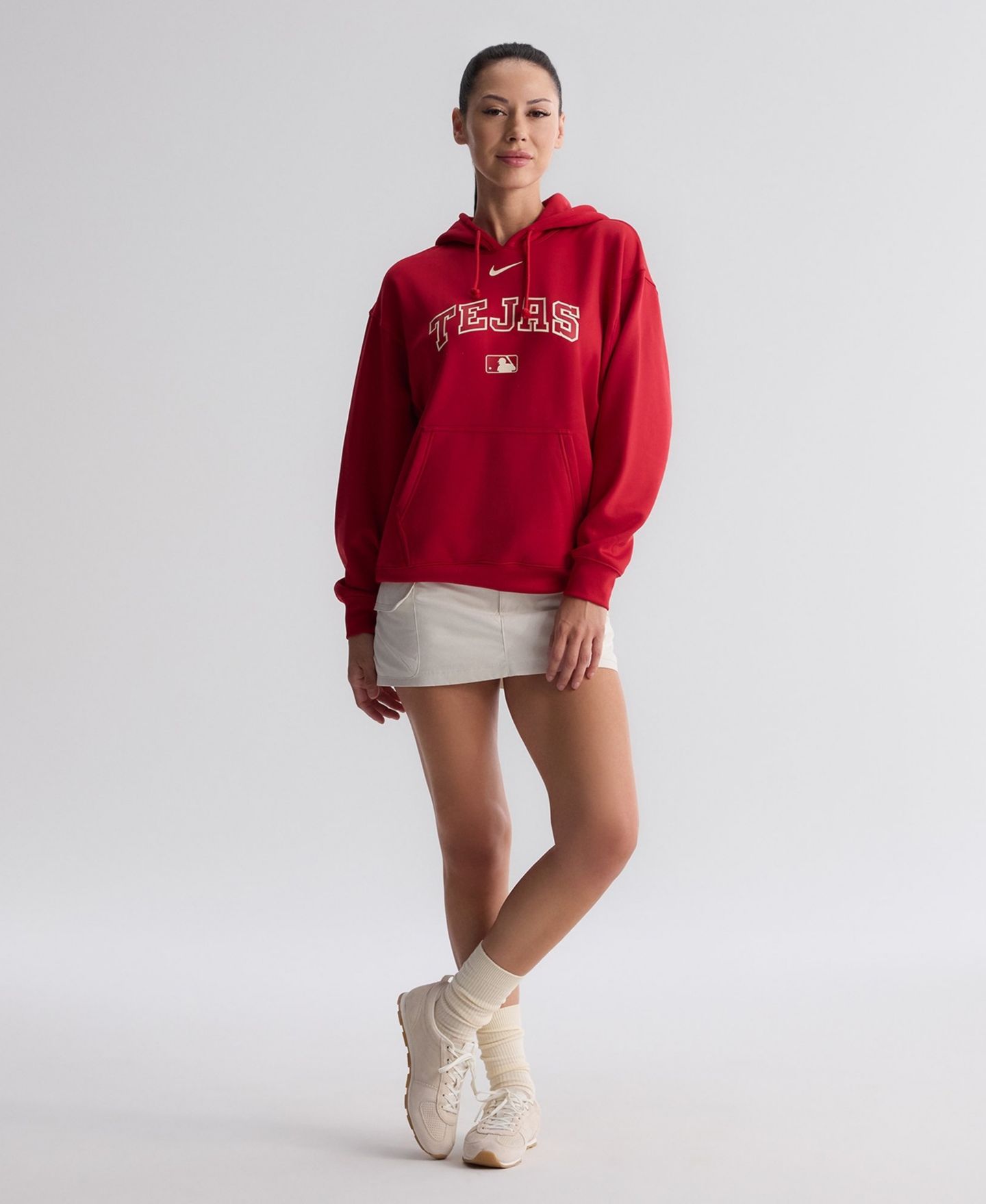 Женское худи Nike Red Texas Rangers Authentic Collection City Connect Therma — фото 3
