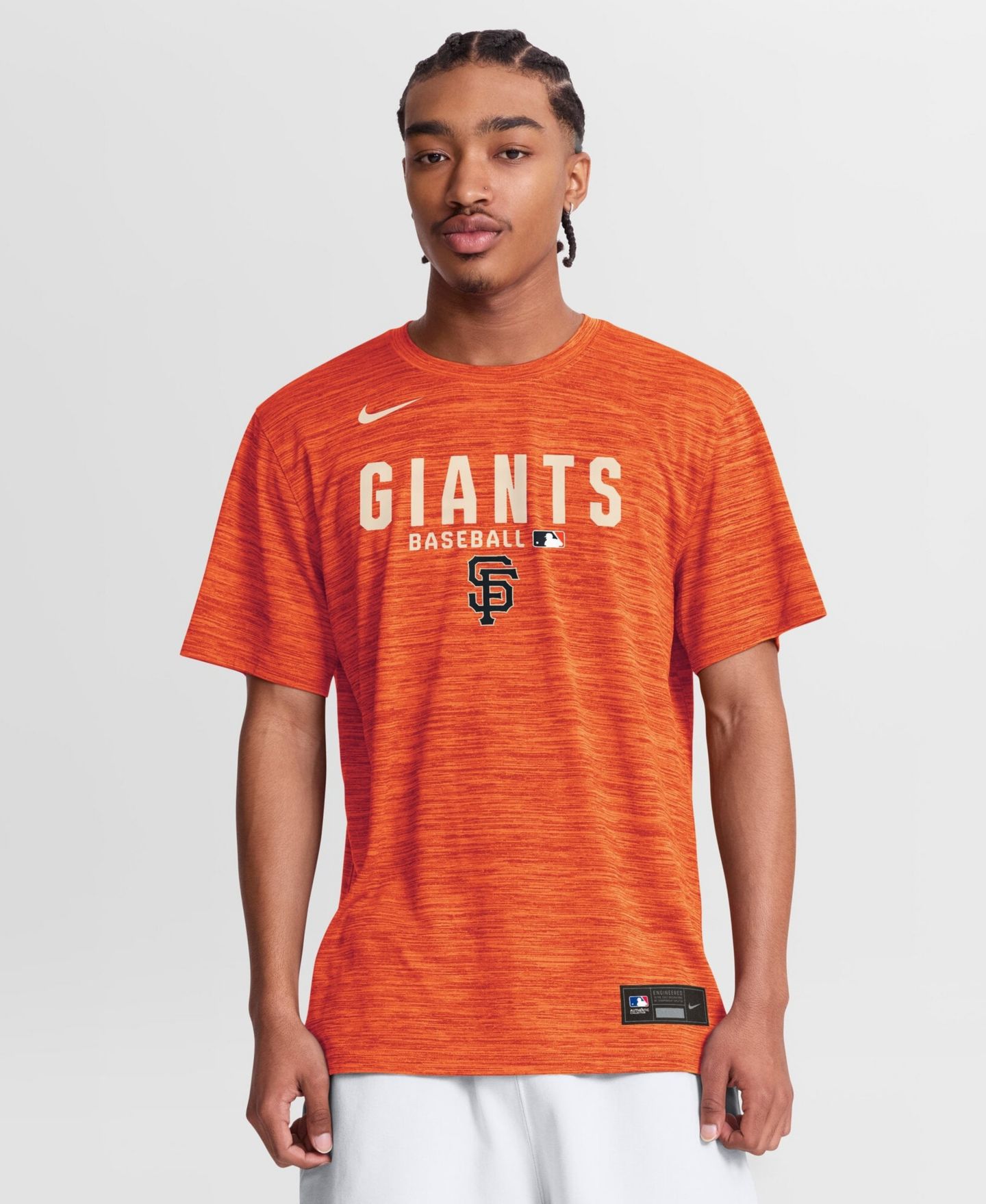 Мужская футболка Nike Orange San Francisco Giants Authentic Collection Velocity Dri-FIT — фото 1