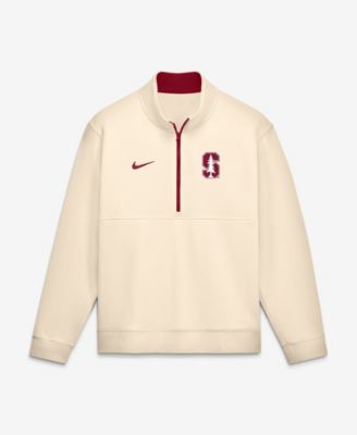 Nike - Men's Cream Stanford Cardinal Primetime Club Fleece Half-Zip Pullover Cream