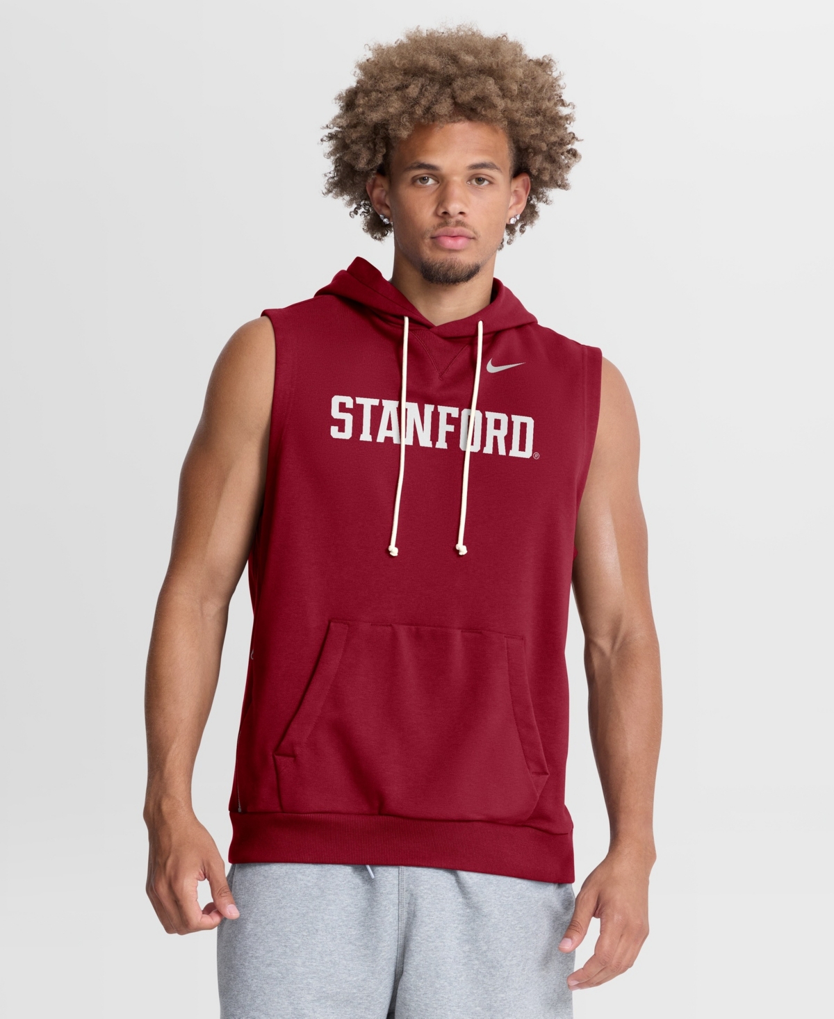 Nike Men's Cardinal Stanford 2026 Sideline Sleeveless Dri-fit Hoodie