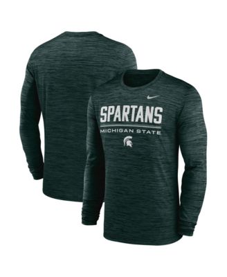 Men's Green Michigan State Spartans Sideline Velocity Dri-FIT Long Sleeve T-Shirt