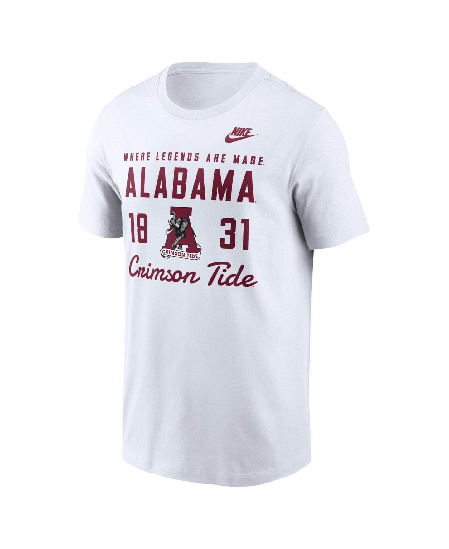 Мужская футболка Nike White Alabama Crimson Tide Legacy Stacked Established — фото 4